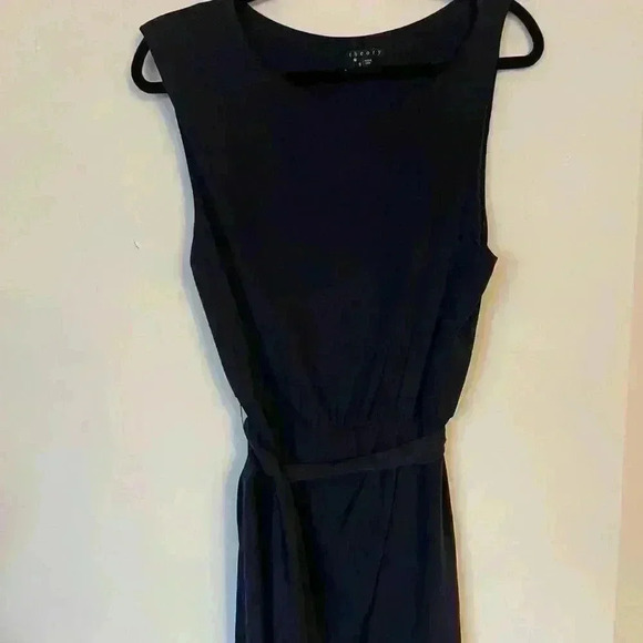 THEORY Sleeveless  Tie Wrap Dress, Color - Navy, Size 8 - Picture 1 of 7